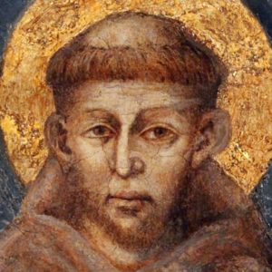 Ritratto affrescato volto San Francesco