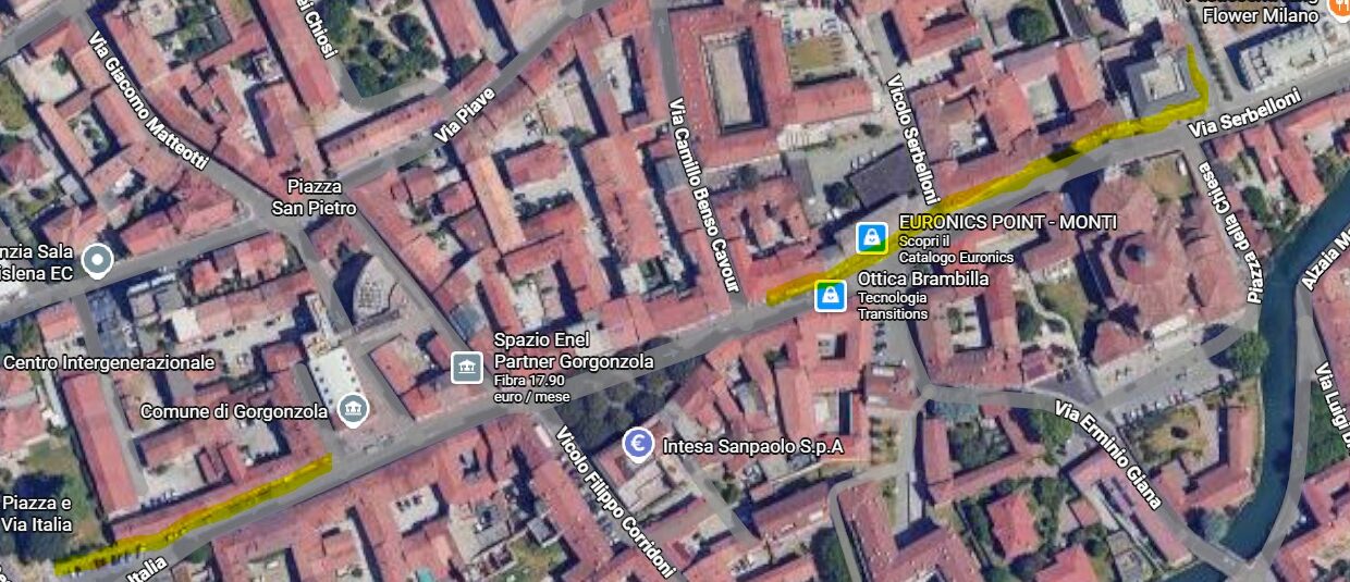 Aree interessate dai lavori