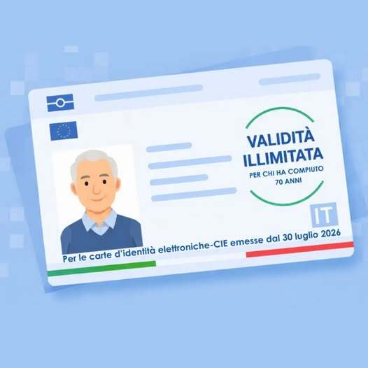 Disegno CIE ultra 70enni pe validità illimitata