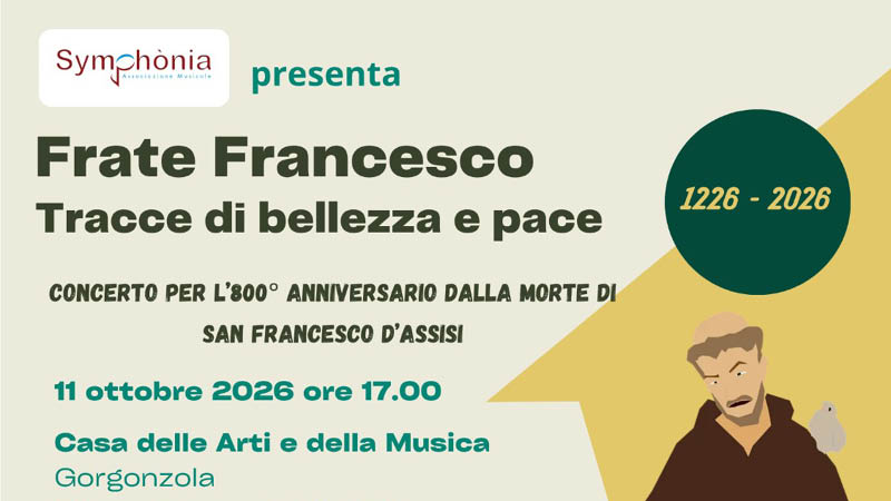 Intestazione locandina concerto Frate Francesco