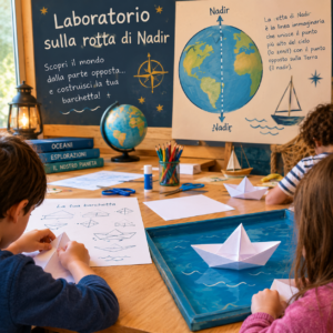 Immagine IA laboratorio per bambini con illustratrice