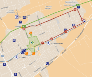 Mappa Parcheggi e navetta Sagra