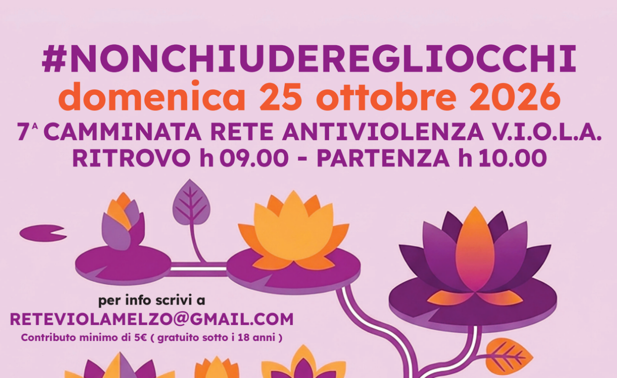 disegno ninfee per Camminata Rete VIOLA