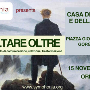 Dettaglio locandina con quadro Viandante sul mare di nebbia di Caspar David Friedrich