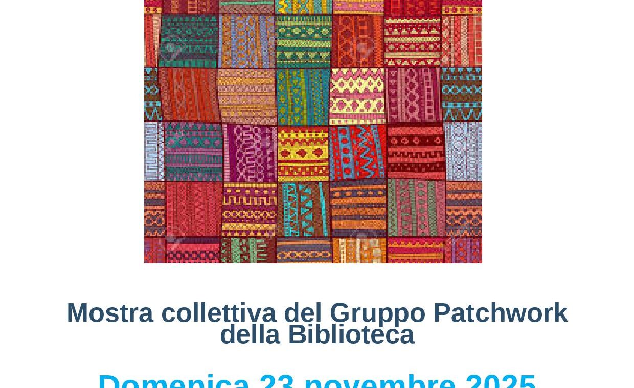 Locandina mostra collettiva patchwork.pub