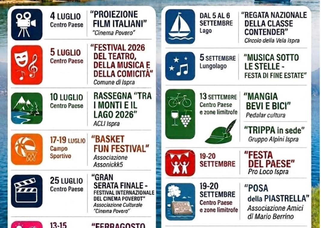 eventi fino a settembre