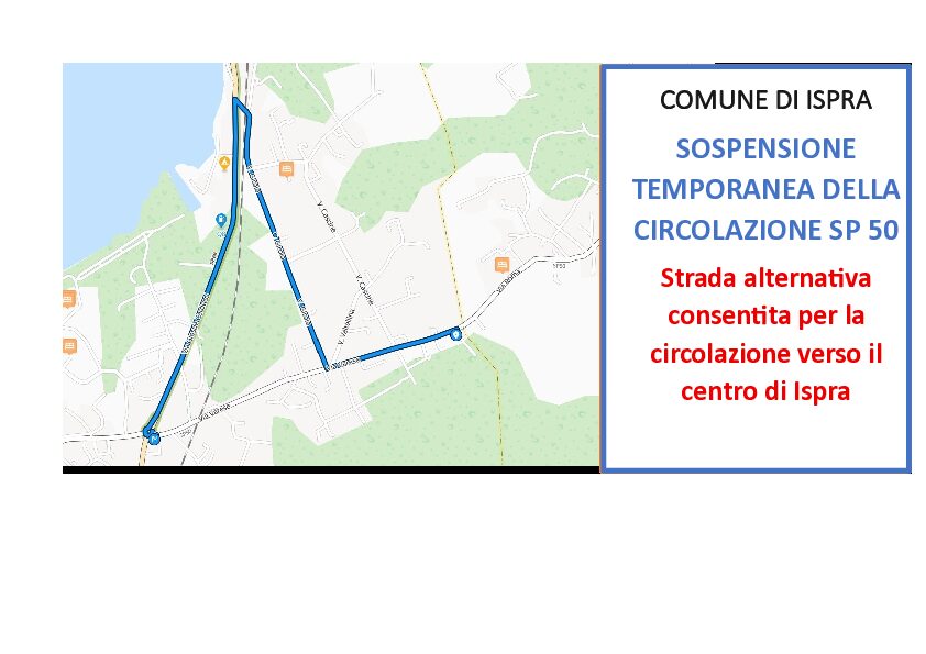 DEVIAZIONE PER LAVORI PONTE VIA VARESE