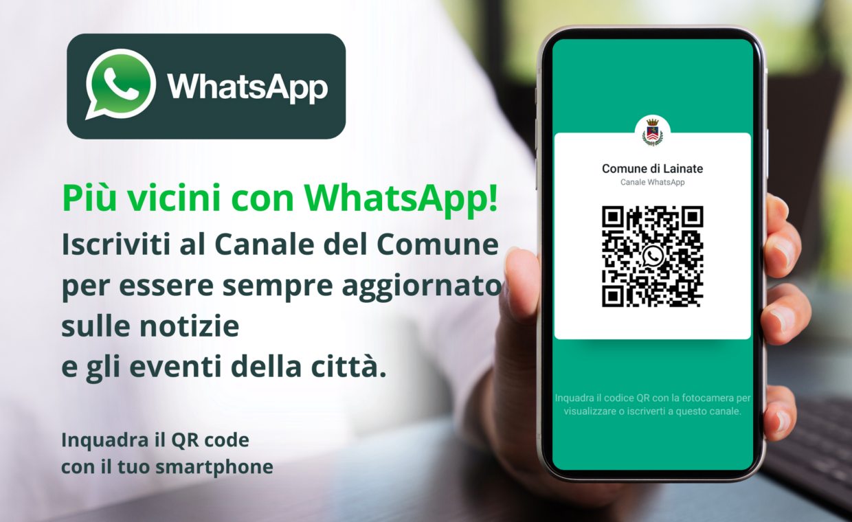 Più Vicini con WhatsApp QR code da inquadrare per iscrirsi