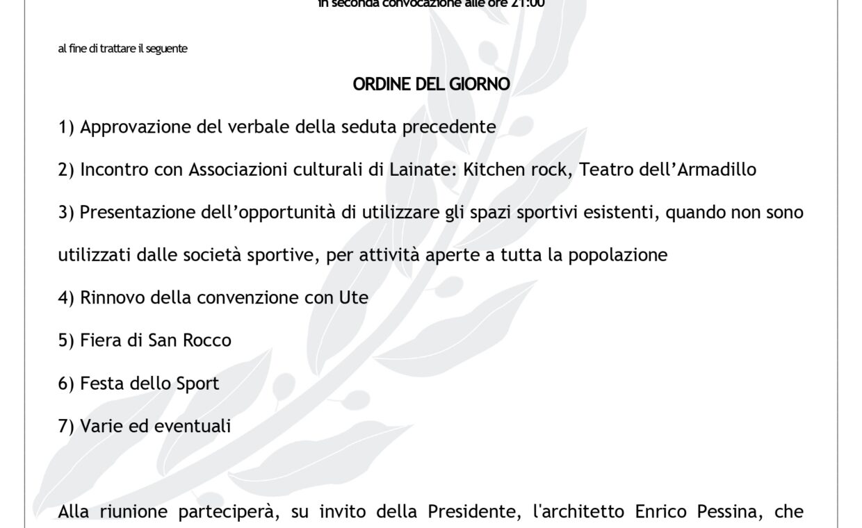 manifesto Cultura - Sala Capriate 3 settembre