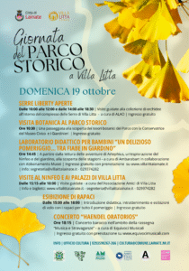 Giornata del parco storico a villa litta. Programma 