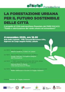 Forestazione urbana locandina incontro 