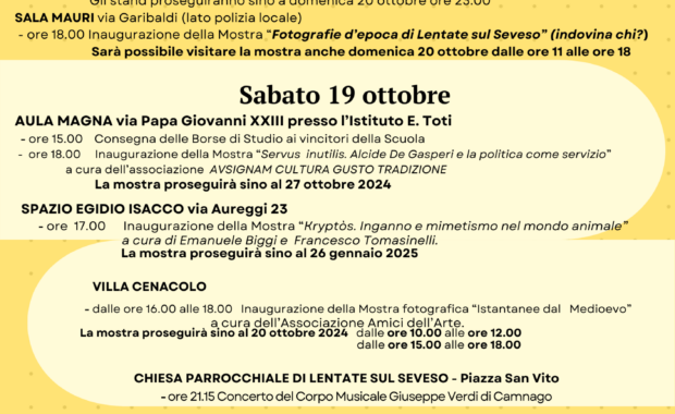 locandina FESTA DI LENTATE RIVISTA CON IL SINDACO