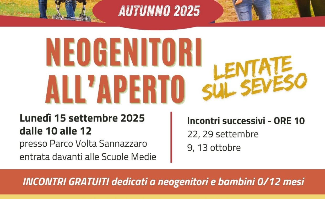 neogenitori all aperto 15 settembre 2025