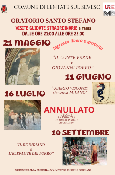 LOCANDINA CON ANNULLO VISITA 16 LUGLIO