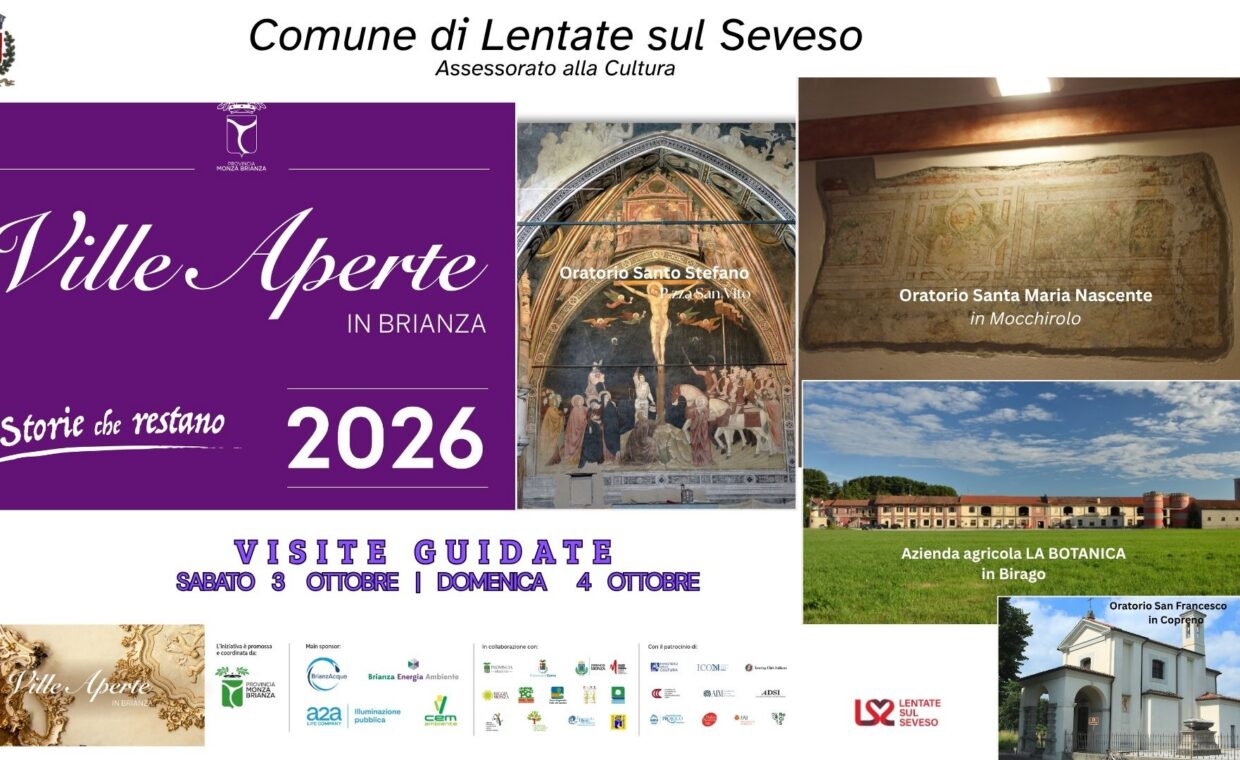 locandina Ville Aperte in Brianza 2026 Lentate