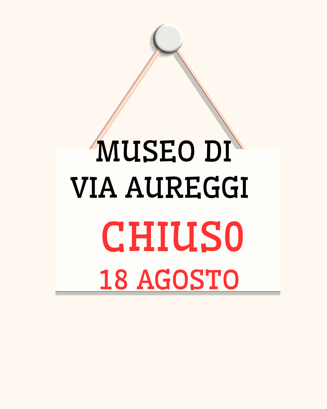 avviso chiusura Museo Aureggi