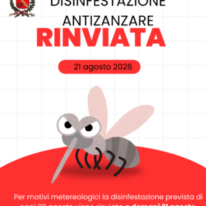 locandina Rinvio Disinfestazione