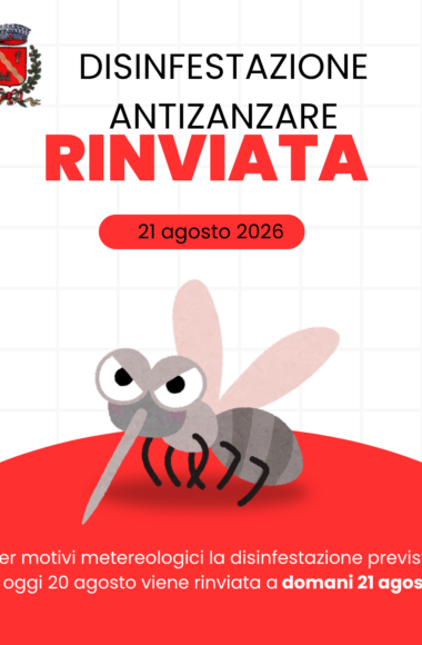 locandina Rinvio Disinfestazione
