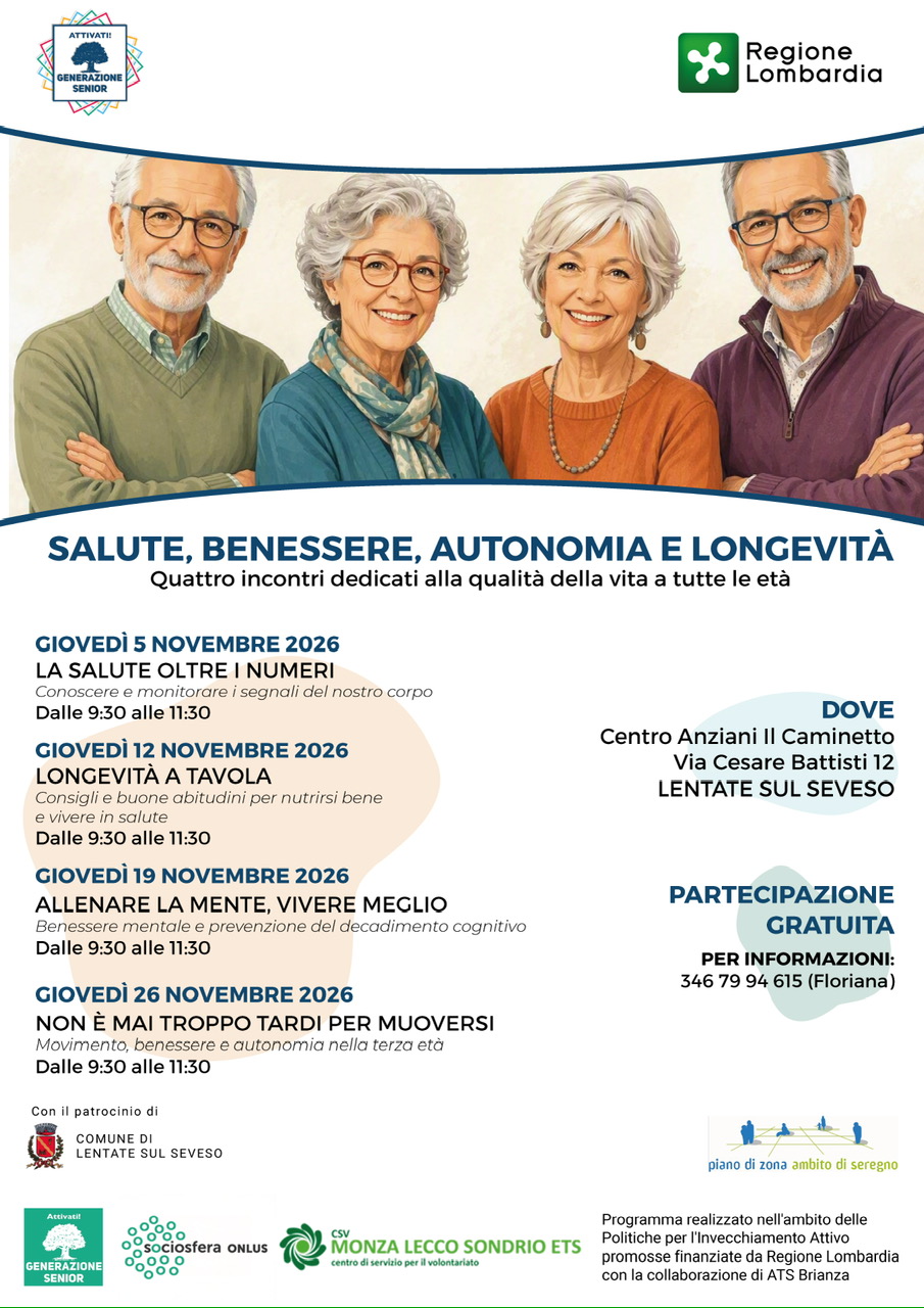 salute benessere autonomia e longevità