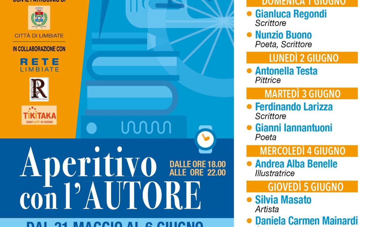 "Aperitivo con l'autore" - dal 31 maggio al 6 giugno 2025