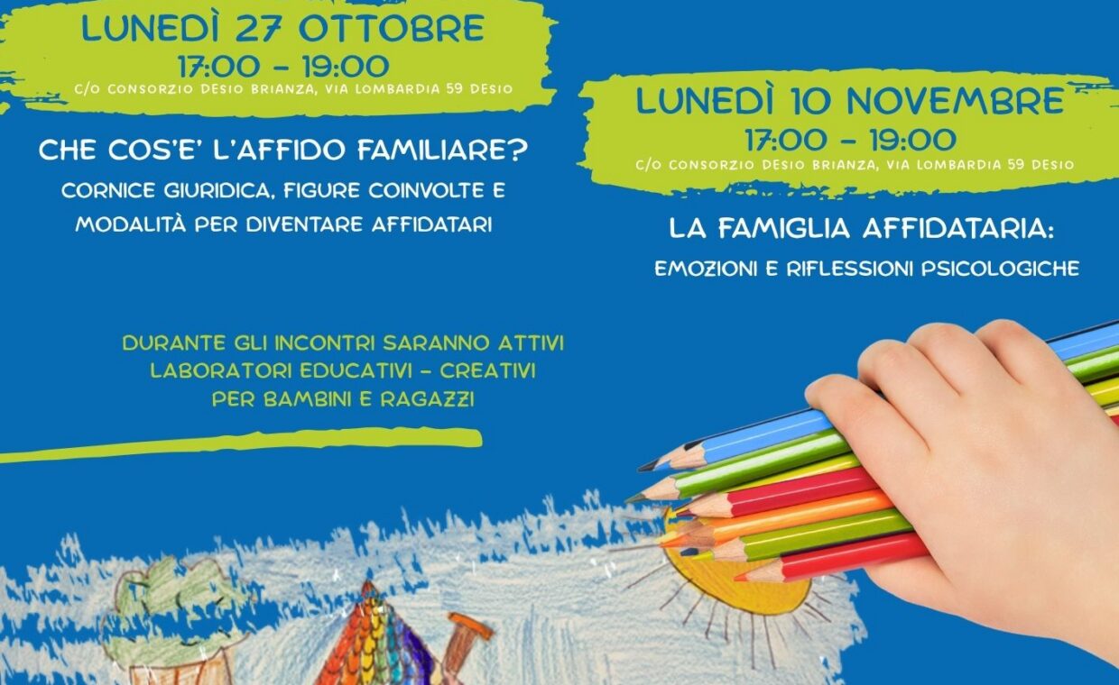 volantino formazione e informazione servizio affidi