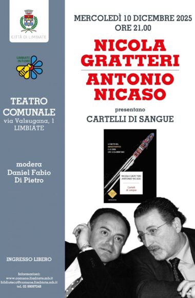 Nicola Gratteri e Antonio Nicaso a Limbiate: presentano il libro “Cartelli di sangue”