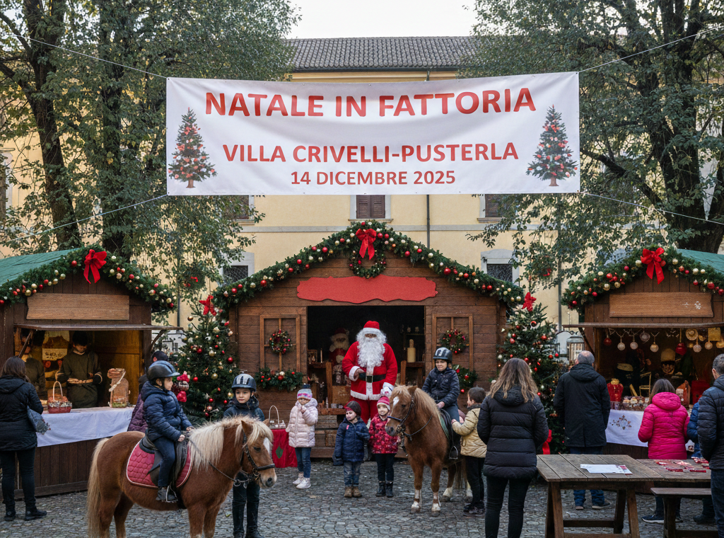 Natale in Fattoria: Giochi, Laboratori e Tombolata a Villa Crivelli-Pusterla