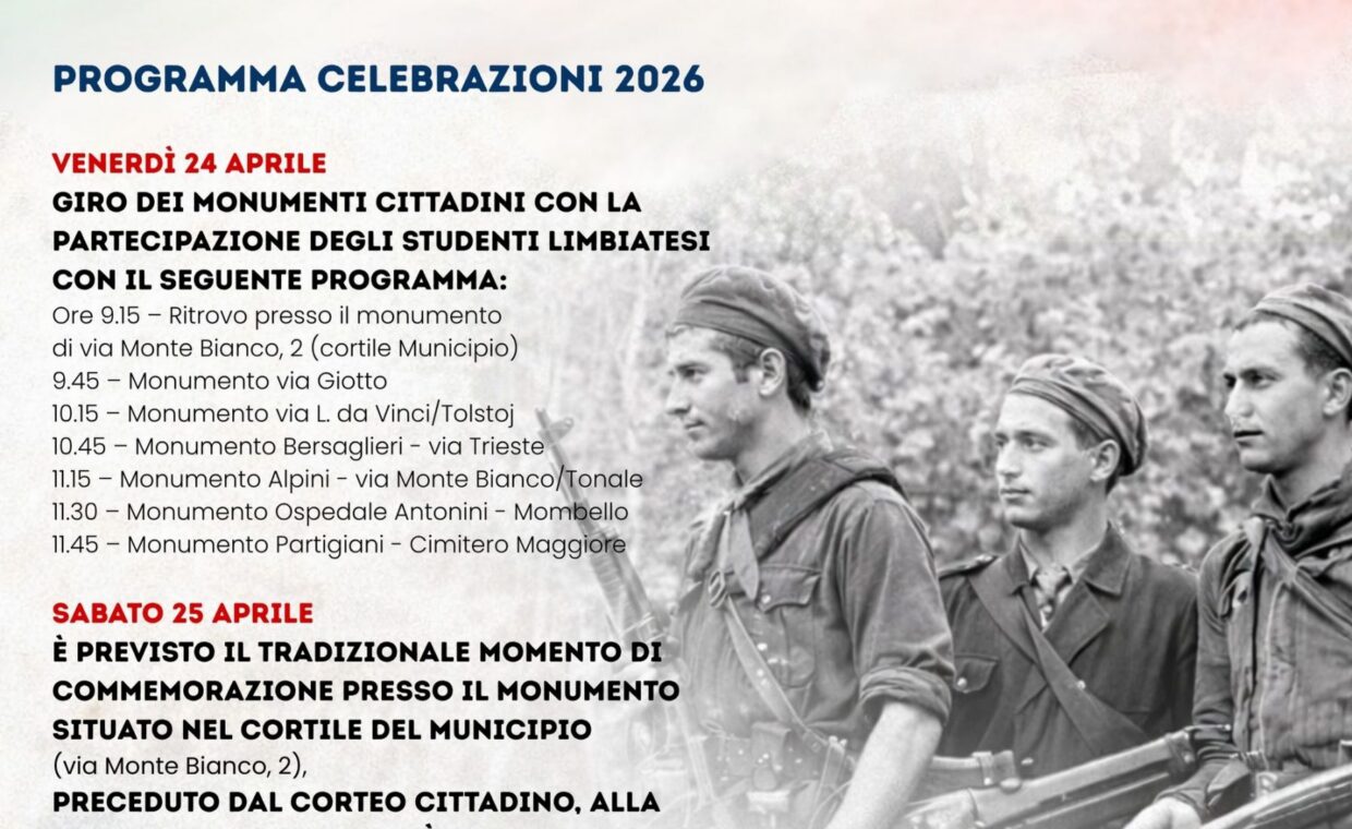 Limbiate celebra l'81° anniversario della Liberazione: due giorni di memoria e partecipazione