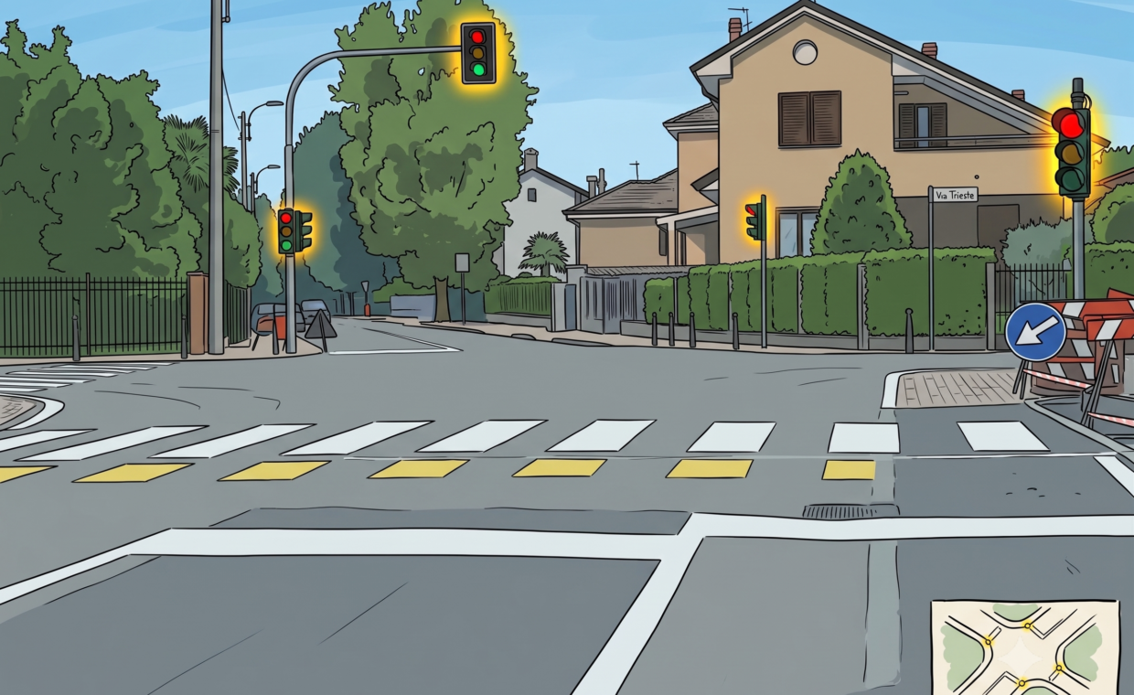 disegno incrocio viale lombardia - via trieste