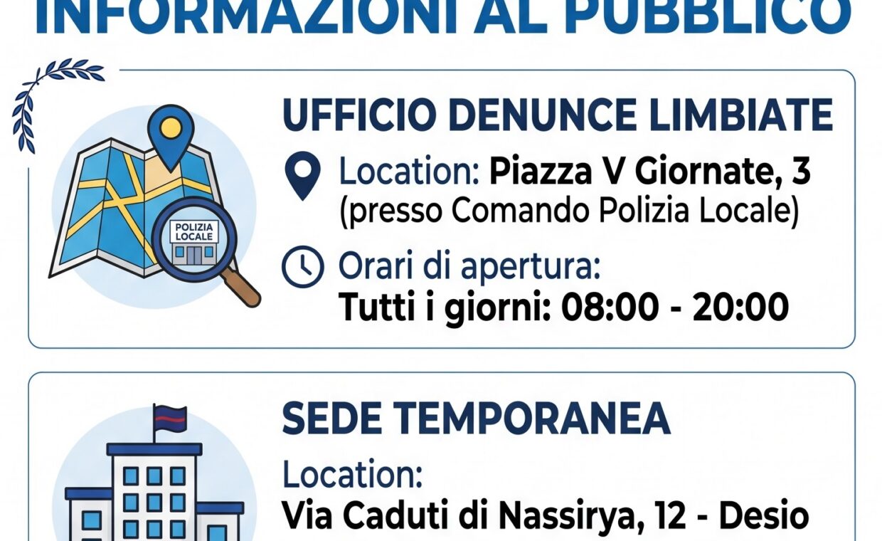 Nuova Caserma dei Carabinieri: al via i lavori interni in via Monte Grappa. Attivi la sede temporanea e il punto denunce in città