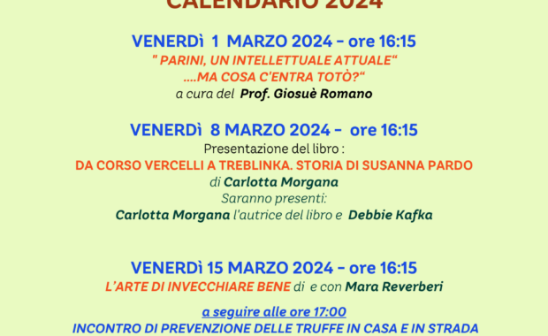 ELENCO INCONTRI MUSEO marzo 2024