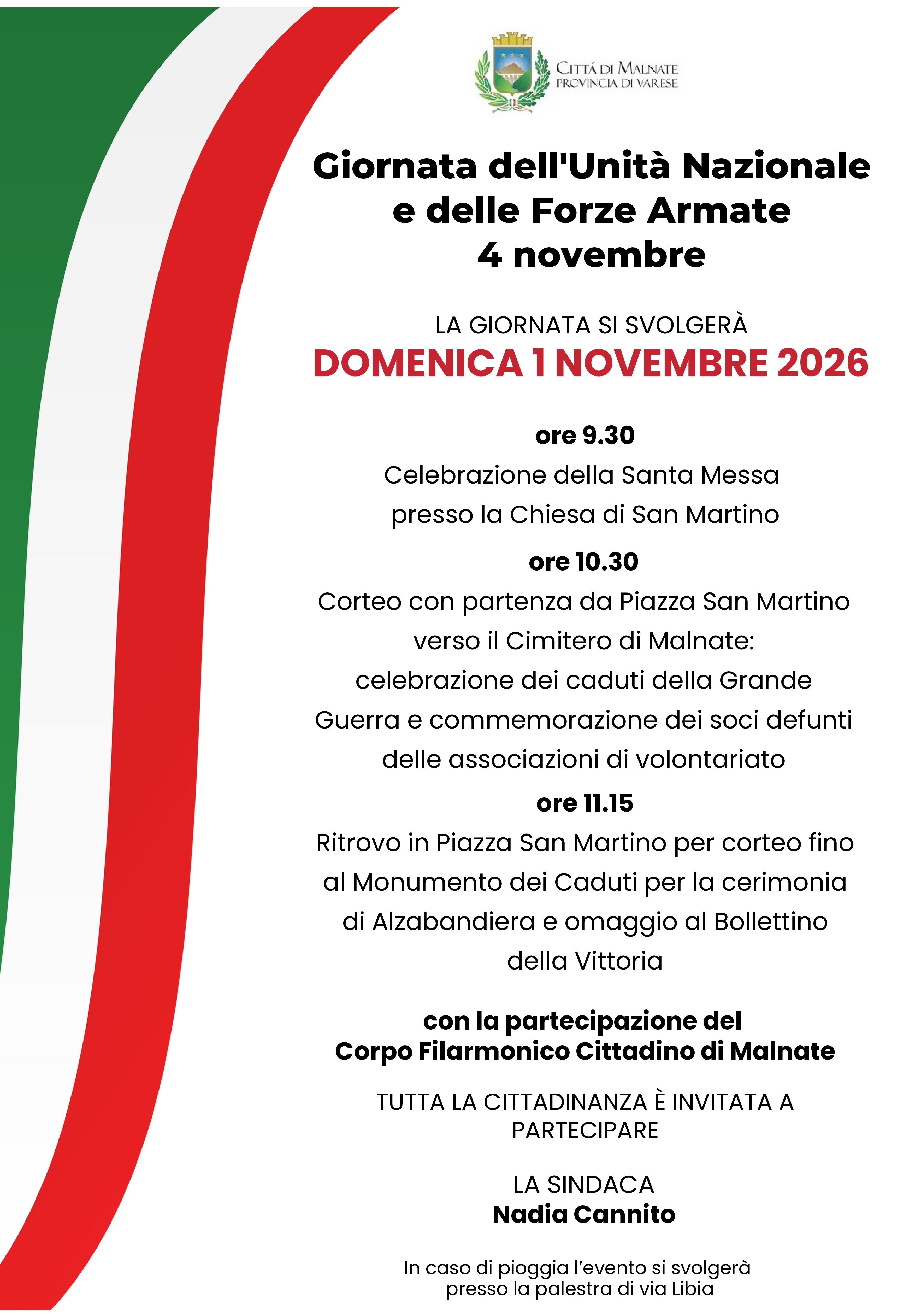Manifesto Giornata dell'Unità Nazionale