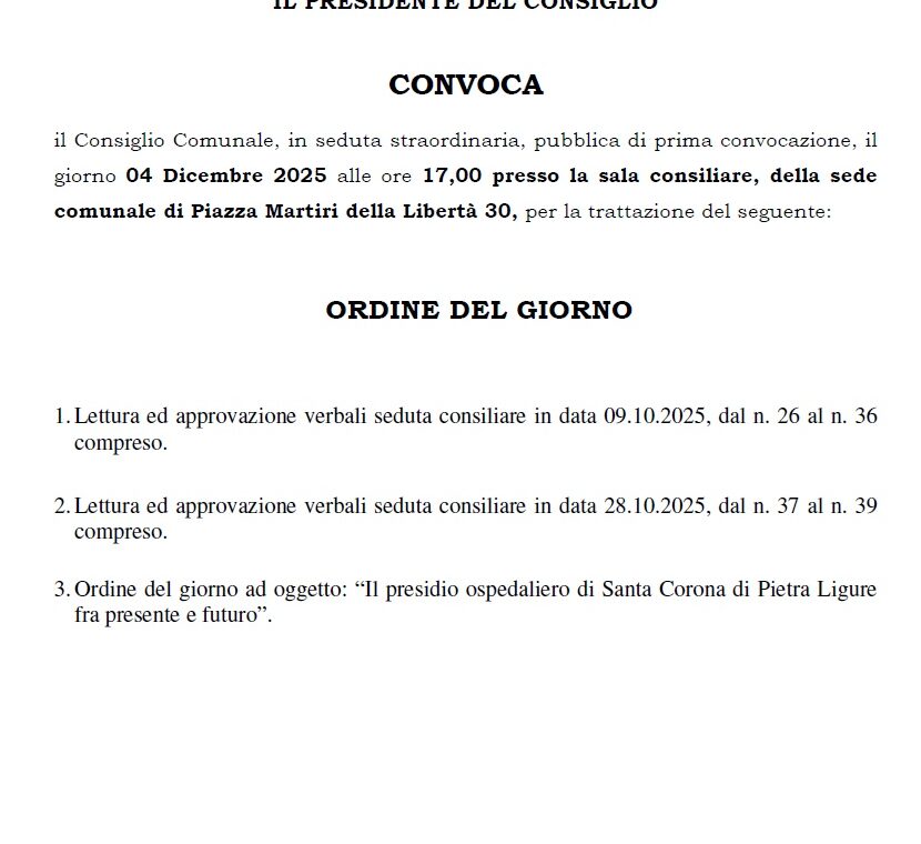 Consiglio Comunale 04122025