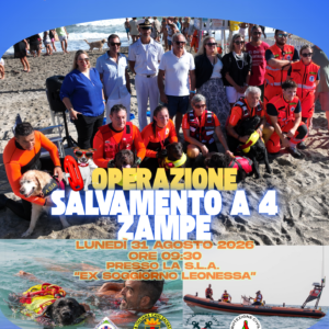 Volantino salvamento 4 zampe 2026