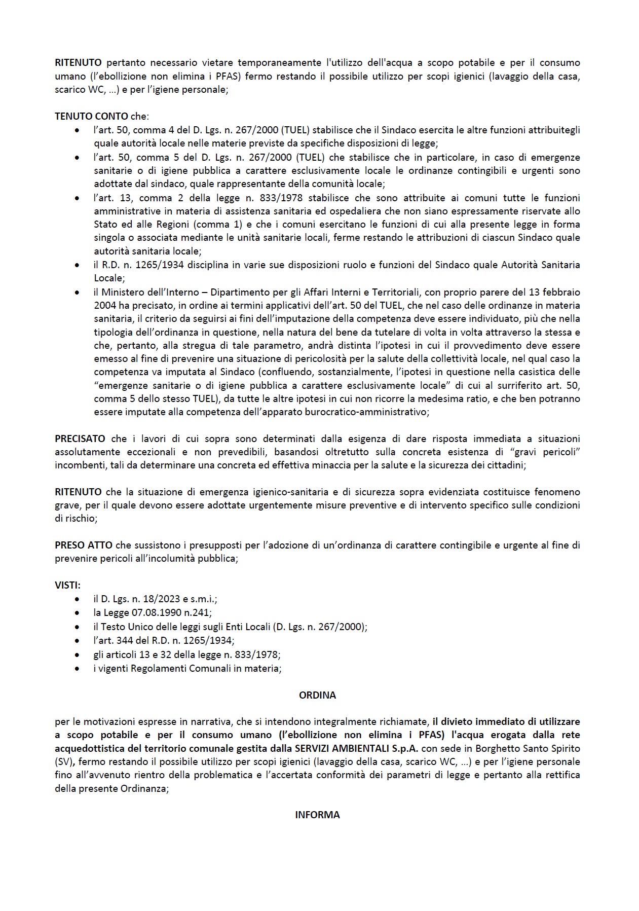 ordinanza acqua 2