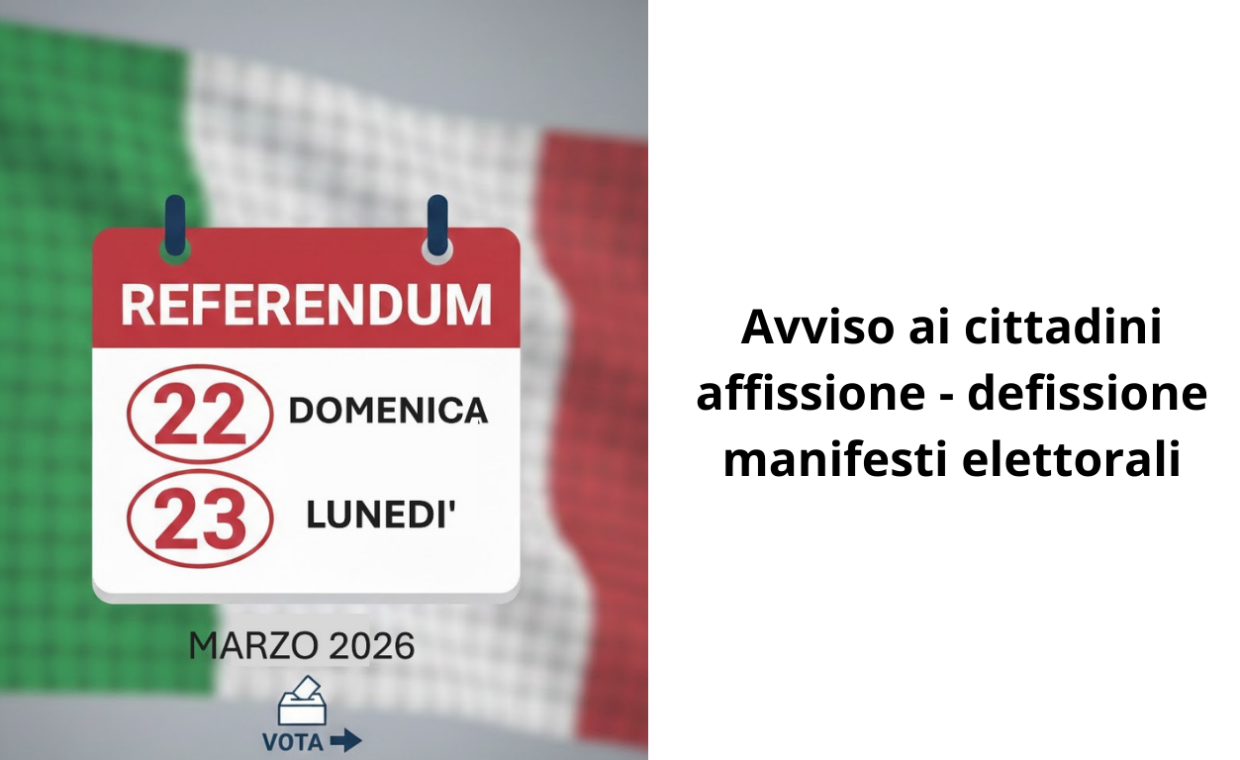 Avviso ai cittadini affissione - defissione manifesti elettorali