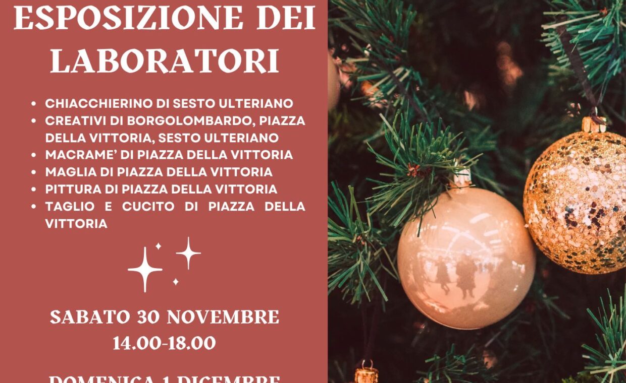SABATO 30 NOVEMBRE 14.00-18.00 DOMENICA 1 DICEMBRE 9.30-12.30 14.00-18.00