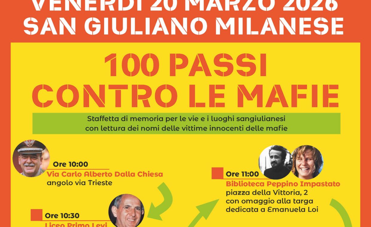 locandina 100 passi contro le mafie 2026