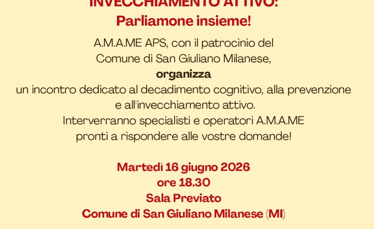 DECADIMENTO COGNITIVO 16 GIUGNO