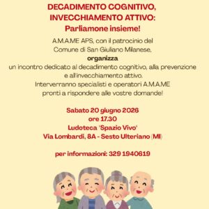 DECADIMENTO COGNITIVO 20 GIUGNO