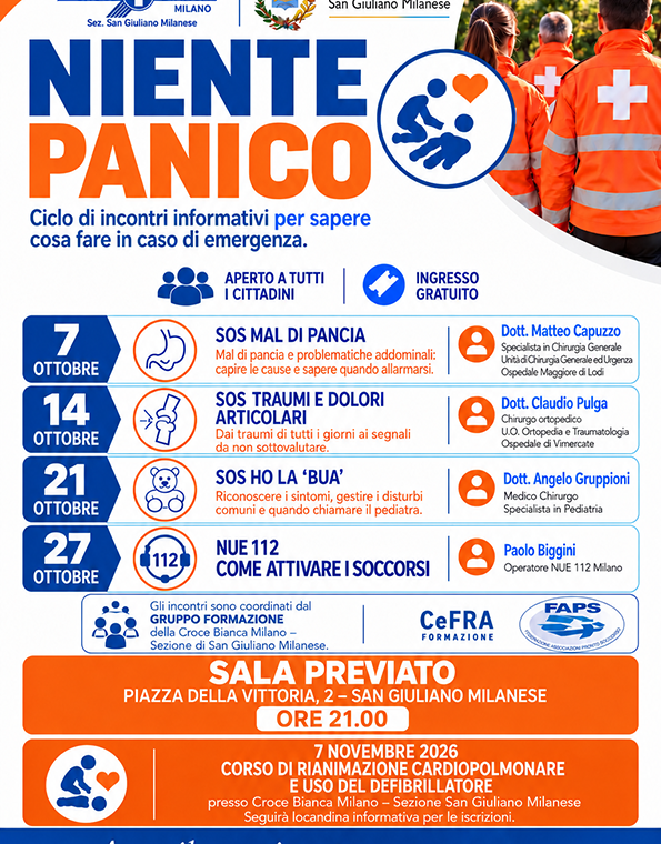 Niente panico - Croce bianca
