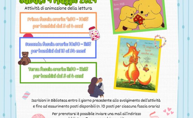 4 MAGGIO - IL SABATO DELLE STORIE IN BIBLIOTECA