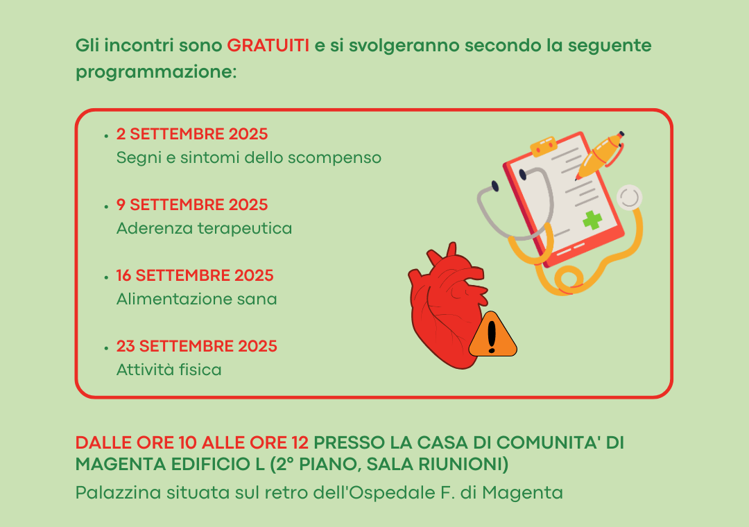 incontri educativi di gruppo per assistiti con scompenso cardiaco