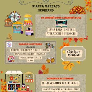 programma festa patronale san remigio lunedì 13 ottobre 2025 in piazza mercato a sedriano