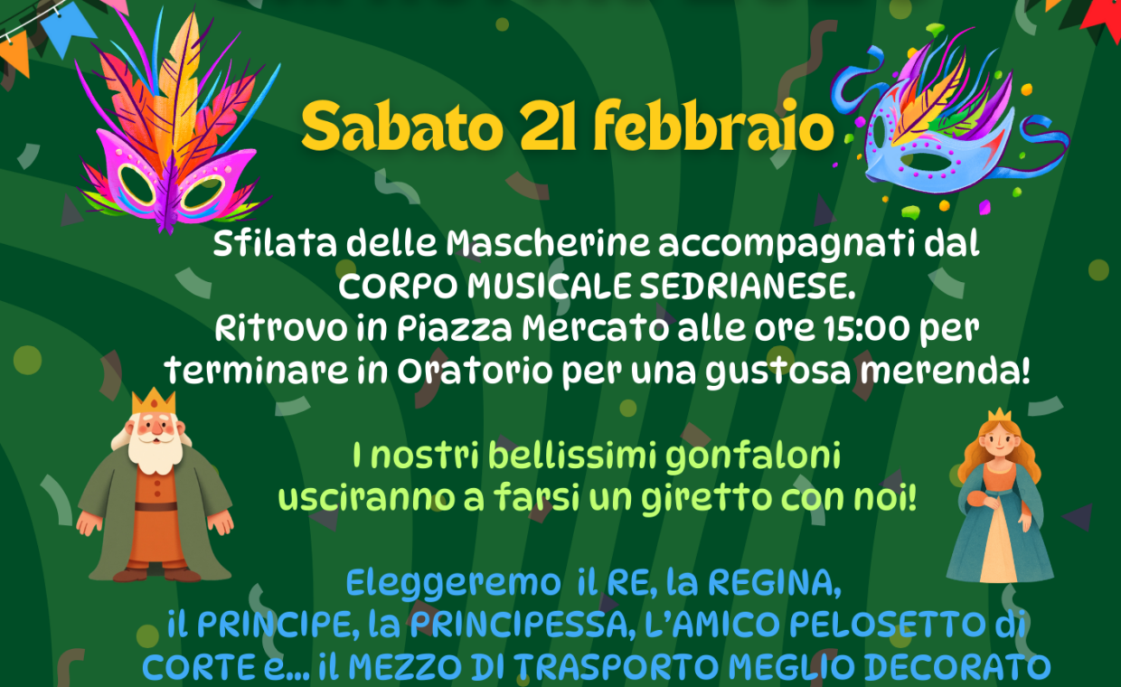 Carnevale 2026 - 21 febbraio 2026 a tema MEDIOEVO