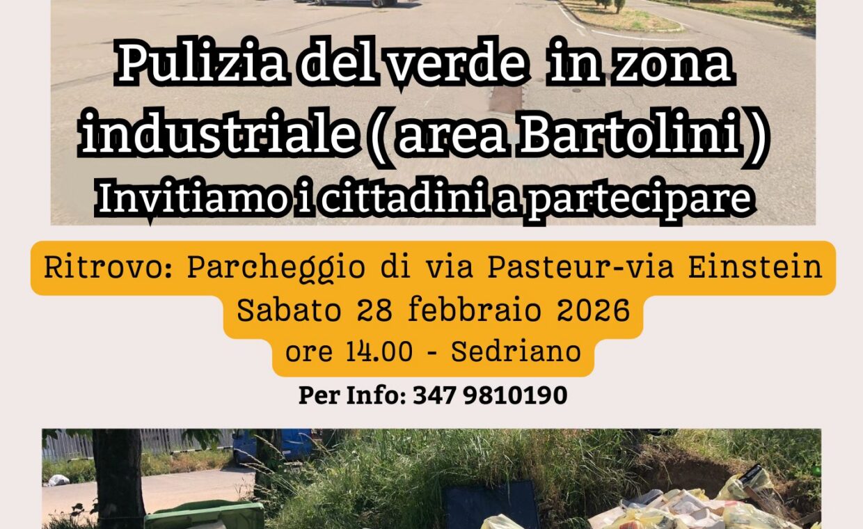 Iniziativa di Pulizia del verde zona industriale (area Bartolini) 28 febbraio 2026