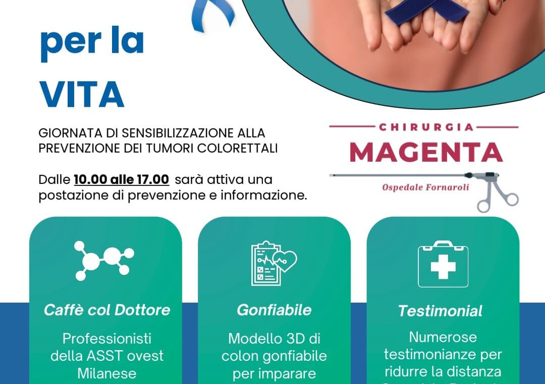 marzo in blu: un dono per la vita. incontro di prevenzione tumore colon-retto