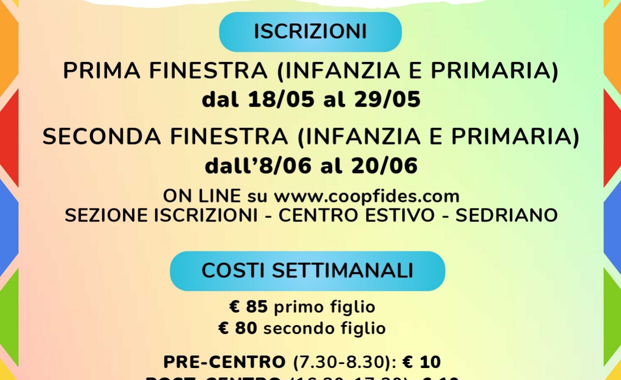 centri estivi 2026-2