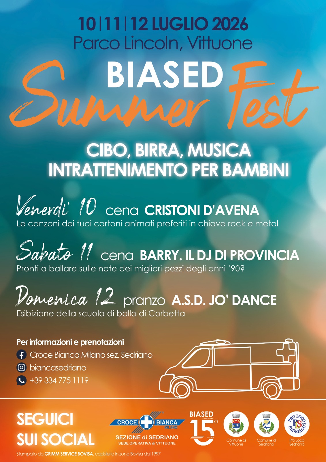 biased summer fest 10-11-12 luglio 2026 cibo, birra, musica e intrattenimento per bambini