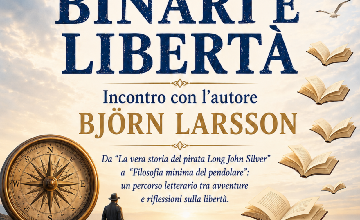 rotte, binari e libertà. incontro con l'autore Bjorn Larsson presso la sala consiliare "M.Costa" il 18 settembre 2026 ore 21,00
